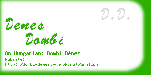denes dombi business card